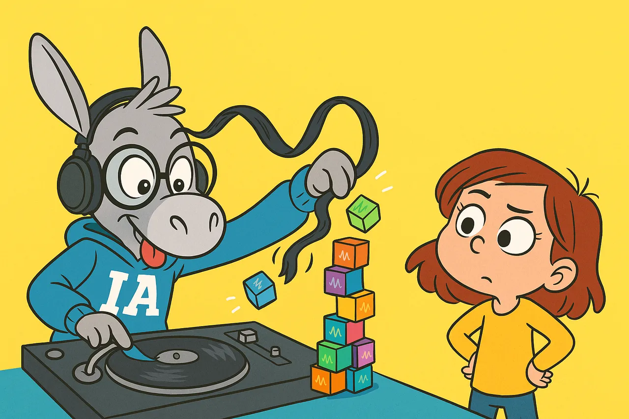 IA découpe le son en petits cubes lumineux comme des Lego sonores.